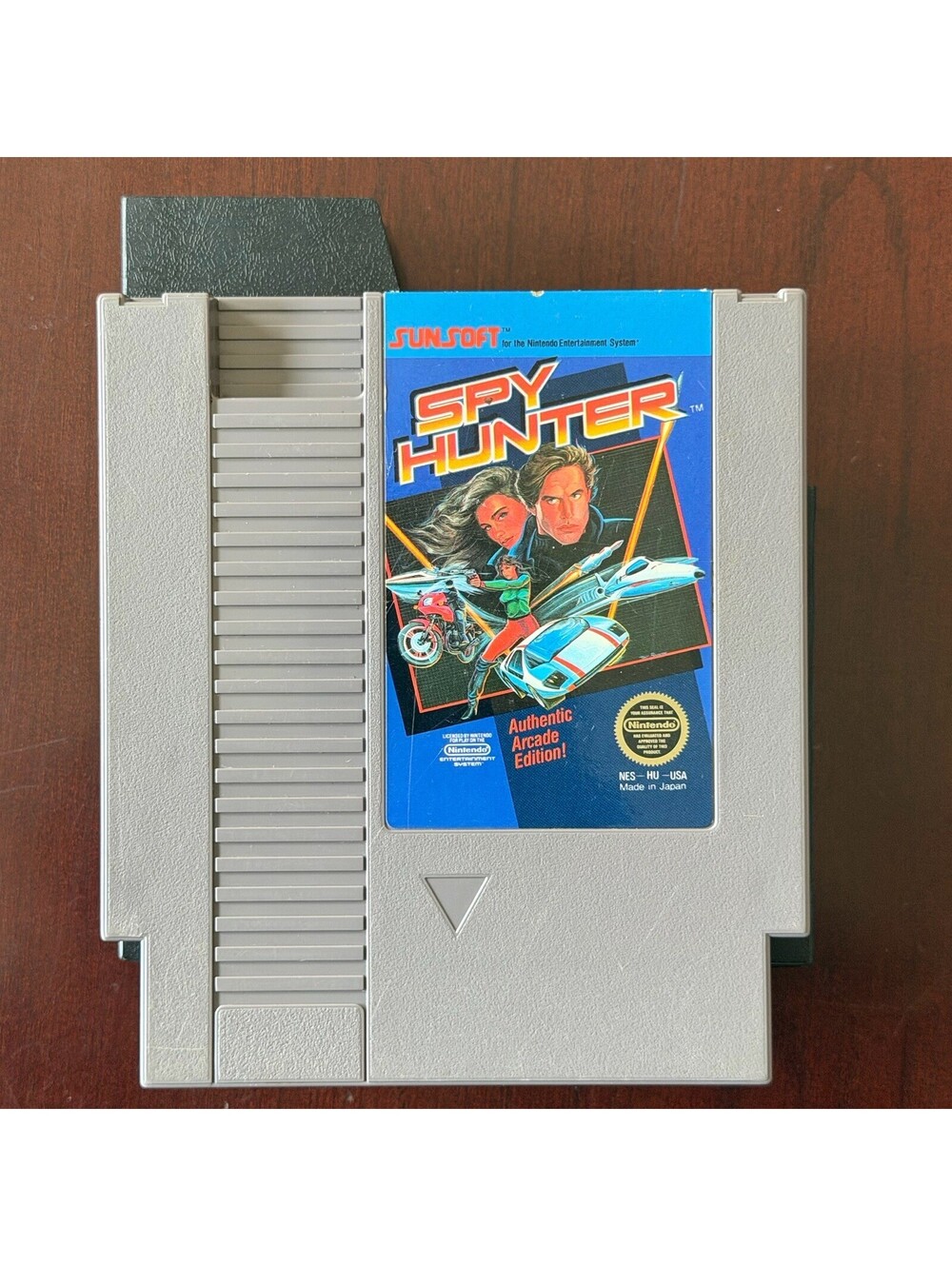 Spy Hunter Nintendo NES 1987 Sunsoft Authentic Cartridge w/ Dust Sleeve